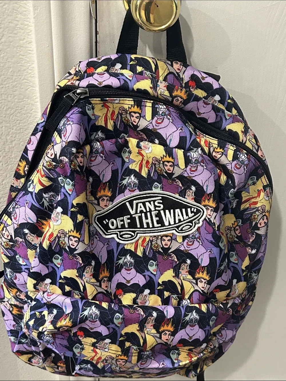 Vans Off The Wall Disney Villains purple Print Backpack